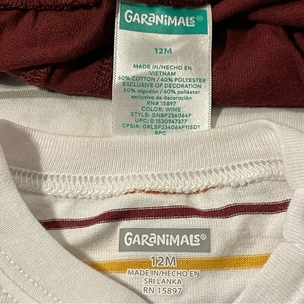 Garanimals Bundle Shirt & Pants NWT Girl’s Size 12M